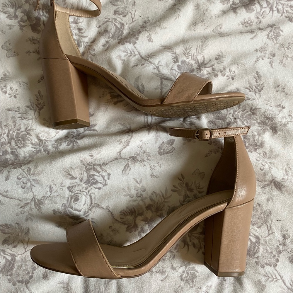 Kelly & Katie Tan Block Heel Sandals